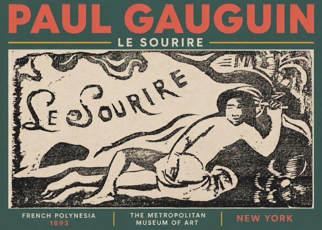 Paul Gauguin Le Sourire No4 - Juliste