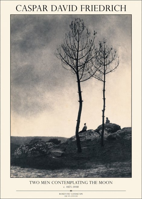 Caspar David Friedrich Two Men Contemplating the Moon III No1 - Juliste