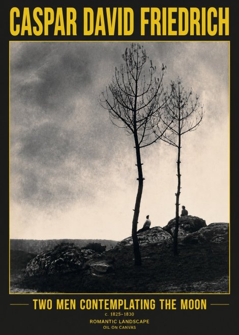 Caspar David Friedrich Two Men Contemplating the Moon III No5 - Juliste