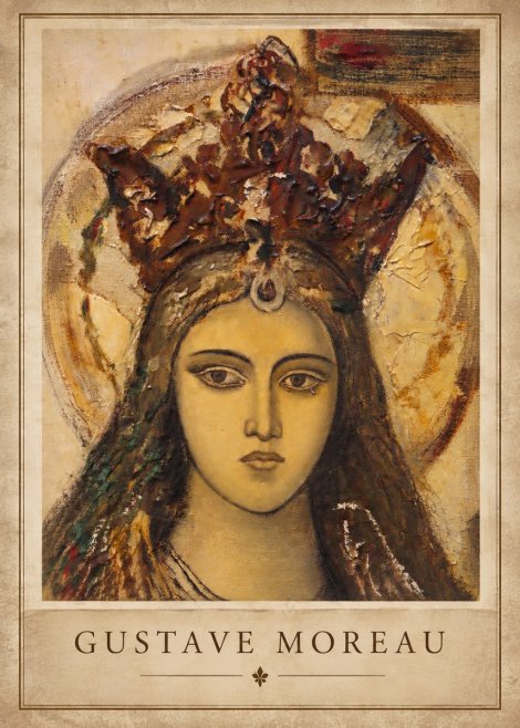 Gustave Moreau Head of a Woman with a Tiara No3 - Juliste