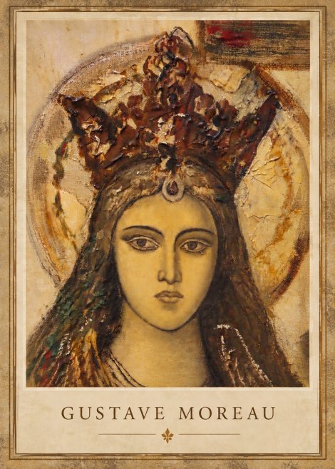 Gustave Moreau Head of a Woman with a Tiara No5 - Juliste