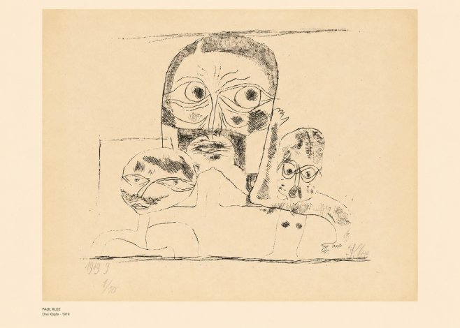 Paul Klee Drei Köpfe No6 - Juliste