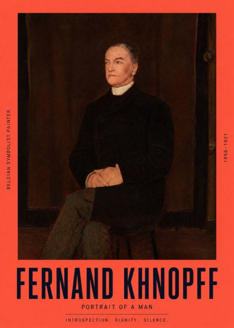 Fernand Khnopff Portrait of a Man No2 - Juliste