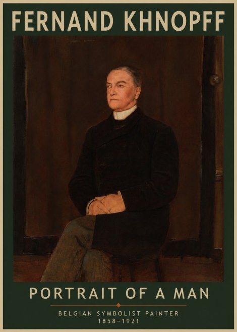 Fernand Khnopff Portrait of a Man No3 - Juliste