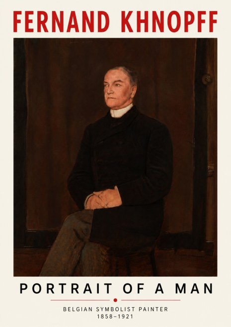 Fernand Khnopff Portrait of a Man No5 - Juliste