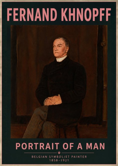 Fernand Khnopff Portrait of a Man No6 - Juliste