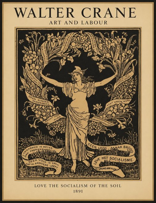 Walter Crane Art and Labour No1 - Juliste