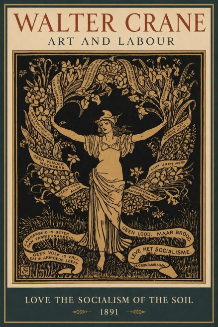 Walter Crane Art and Labour No2 - Juliste
