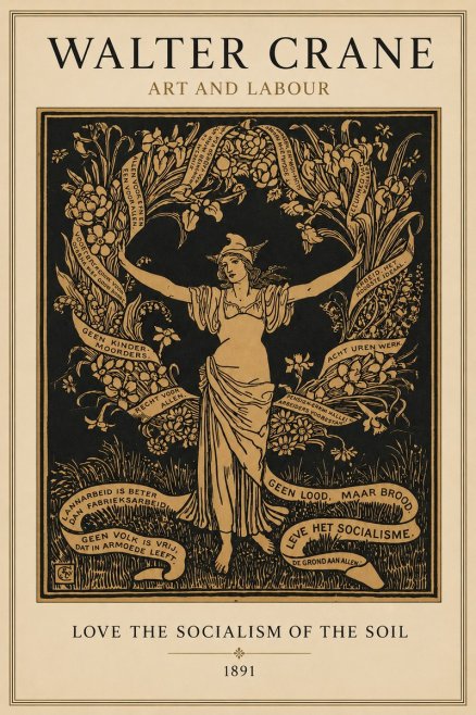 Walter Crane Art and Labour No3 - Juliste