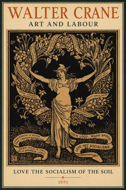 Walter Crane Art and Labour No4 - Juliste