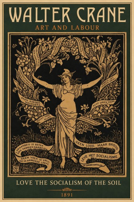 Walter Crane Art and Labour No5 - Juliste