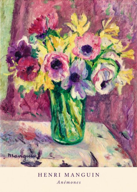 Henri Manguin Anémones No6 - Juliste