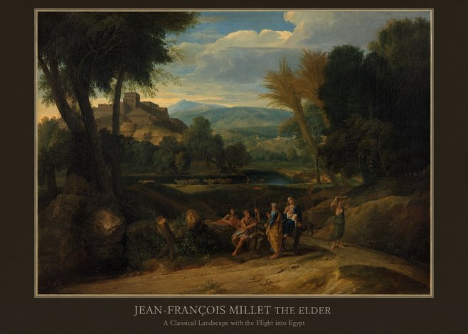 Jean-François Millet A Classical Landscape with the Flight into Egypt No5 - Juliste