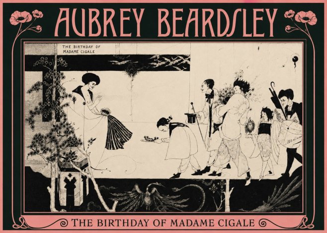 Aubrey Beardsley The Birthday of Madame Cigale No2 - Juliste