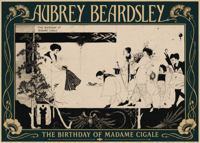 Aubrey Beardsley The Birthday of Madame Cigale No4 - Juliste