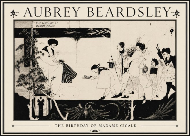 Aubrey Beardsley The Birthday of Madame Cigale No5 - Juliste