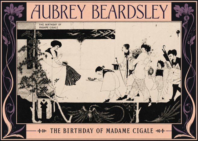 Aubrey Beardsley The Birthday of Madame Cigale No6 - Juliste
