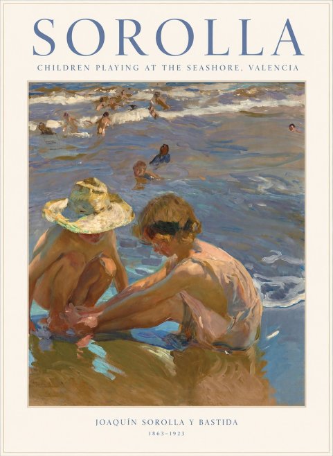 Sorolla Children at the Beach No1 - Juliste
