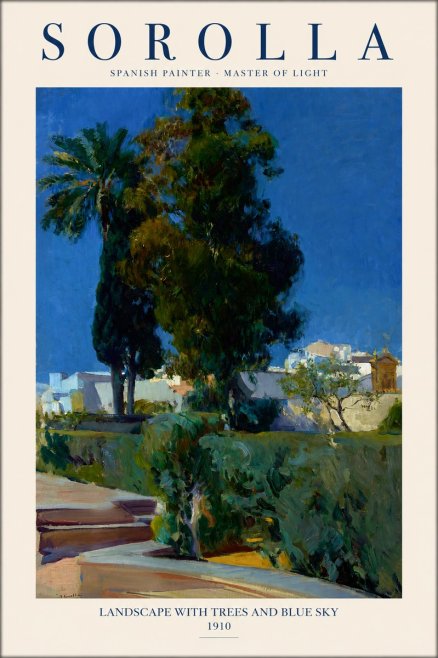 Sorolla Landscape with Trees and Blue Sky No1 - Juliste