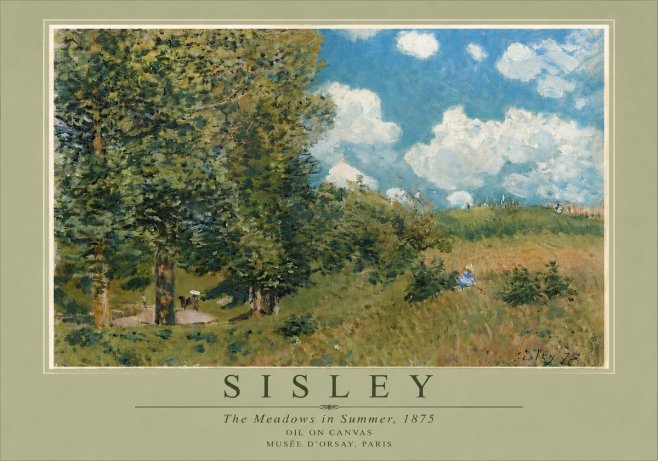 Sisley The Meadows in Summer, 1875 No5 - Juliste