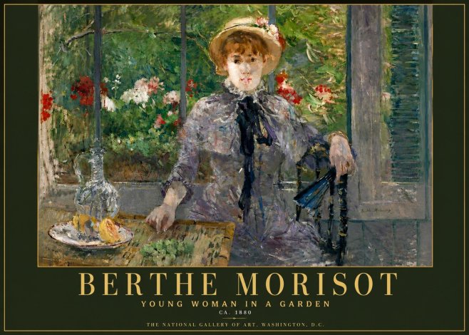 Berthe Morisot Young Woman Seated by a Window (Jeune Femme Assise À La Fenêtre) No6 - Juliste