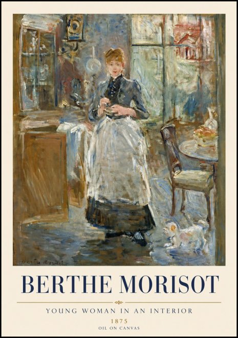 Berthe Morisot Young Woman in an Interior No3 - Juliste