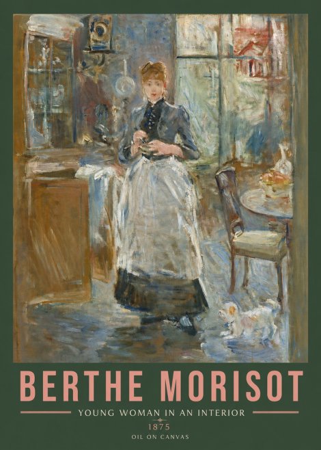 Berthe Morisot Young Woman in an Interior No4 - Juliste