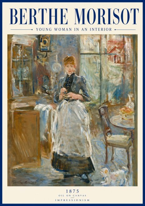Berthe Morisot Young Woman in an Interior No5 - Juliste