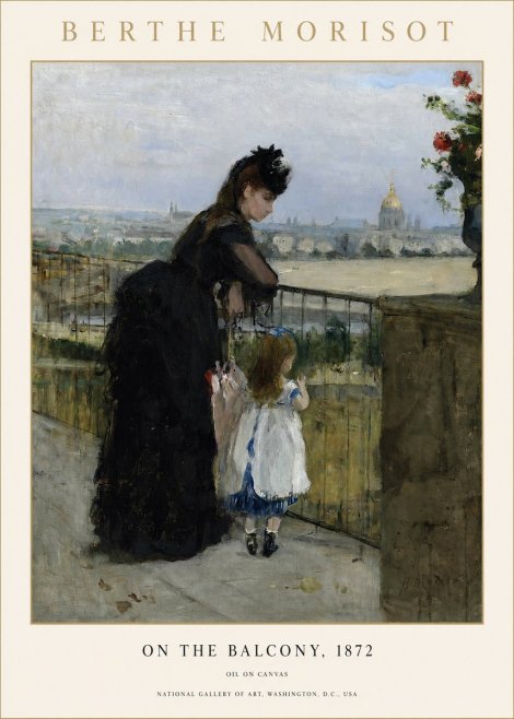 Berthe Morisot On the Balcony, 1872 No1 - Juliste