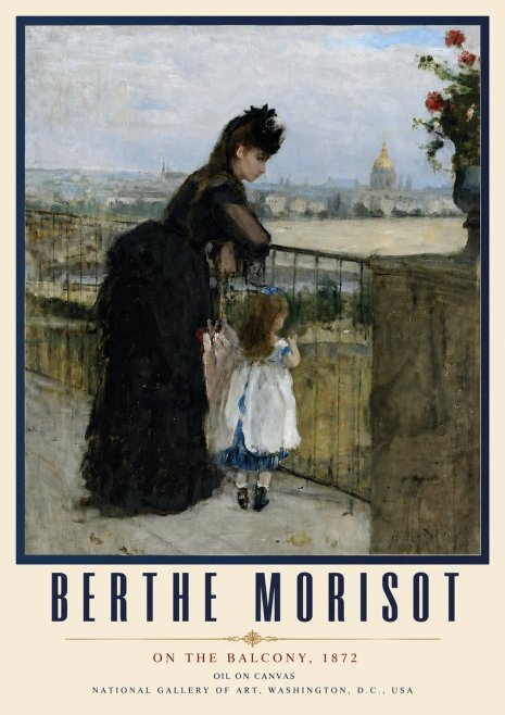 Berthe Morisot On the Balcony, 1872 No5 - Juliste