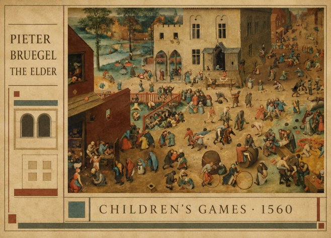 Pieter Bruegel Children's Games I No4 - Juliste