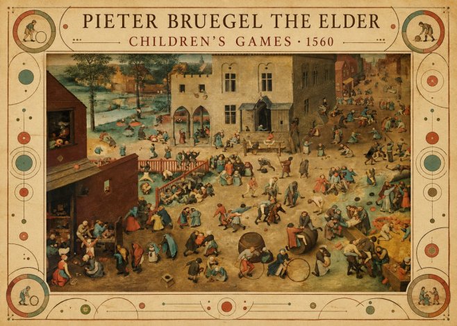 Pieter Bruegel Children's Games I No5 - Juliste