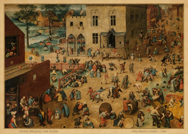 Pieter Bruegel Children's Games I No6 - Juliste