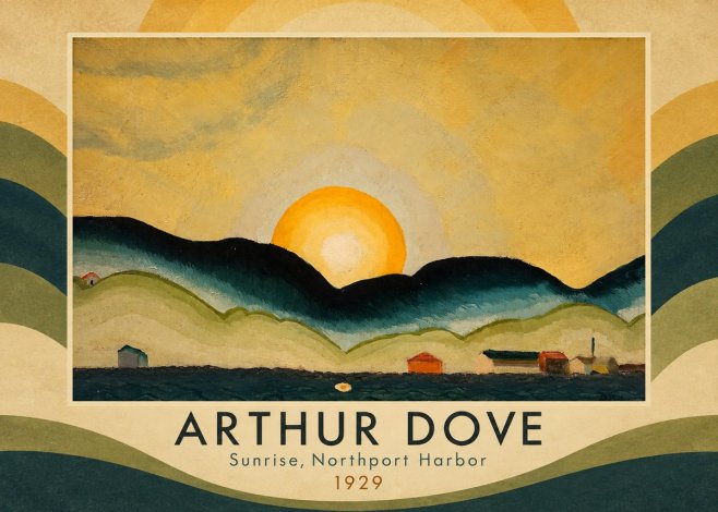 Arthur Dove Sunrise, Northport Harbor No1 - Juliste
