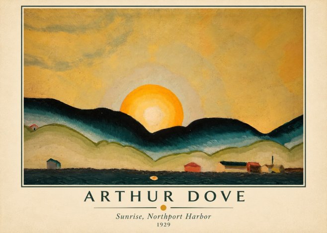 Arthur Dove Sunrise, Northport Harbor No3 - Juliste