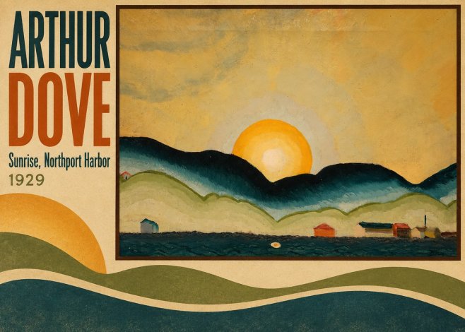 Arthur Dove Sunrise, Northport Harbor No4 - Juliste