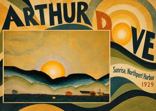 Arthur Dove Sunrise, Northport Harbor No5 - Juliste