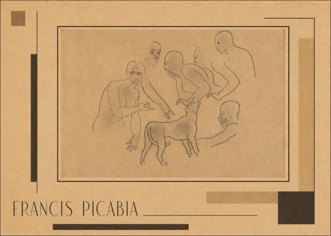 Francis Picabia Figures and Dog No2 - Juliste
