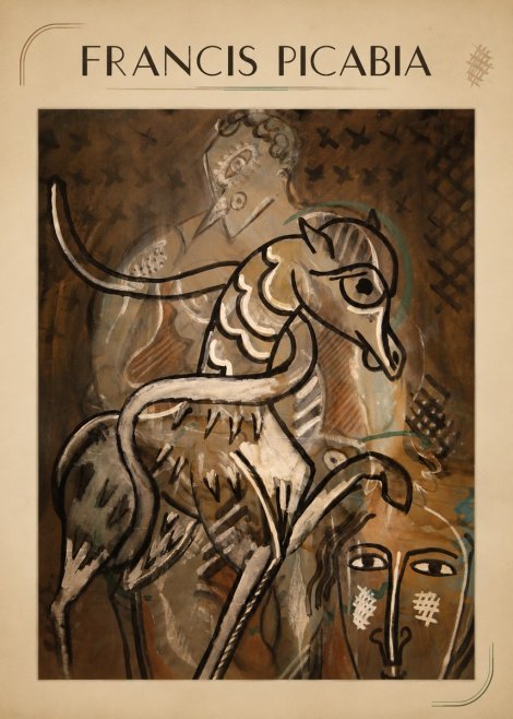 Francis Picabia Stylized Figures and Horse No6 - Juliste