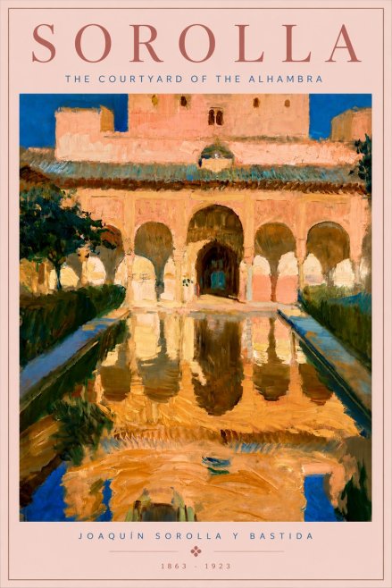 Sorolla The Courtyard of the Alhambra No4 - Juliste