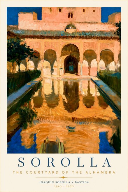 Sorolla The Courtyard of the Alhambra No5 - Juliste