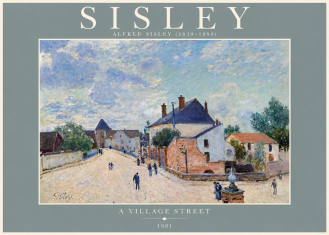 Sisley A Village Street No2 - Juliste