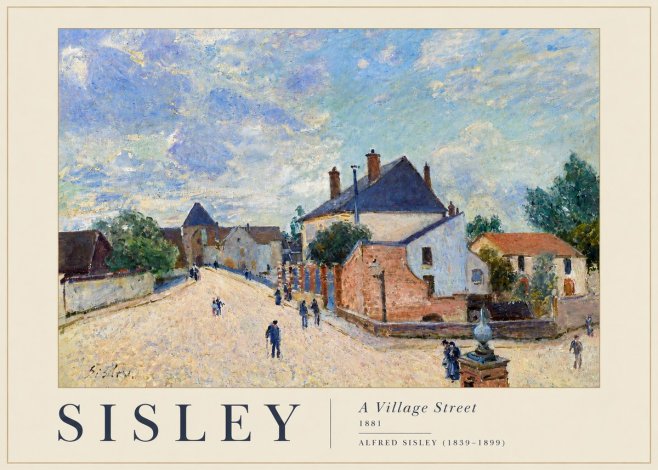 Sisley A Village Street No4 - Juliste