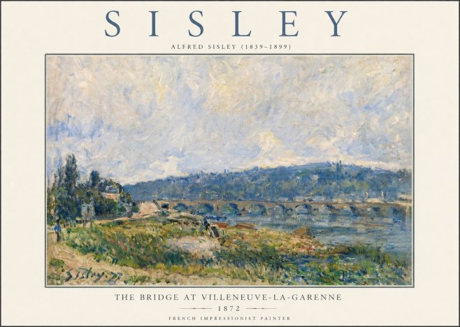 Sisley The Bridge at Villeneuve-la-garenne III No3 - Juliste