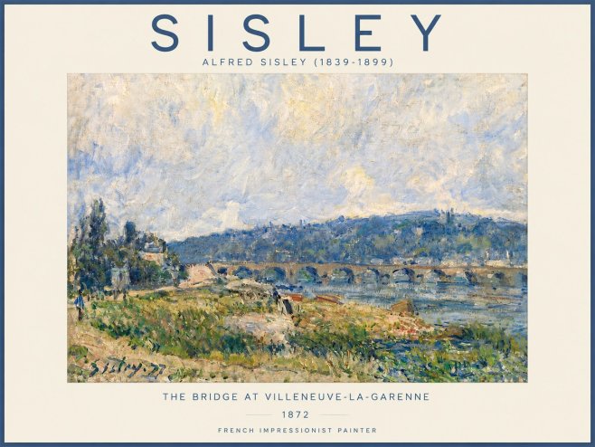 Sisley The Bridge at Villeneuve-la-garenne III No4 - Juliste