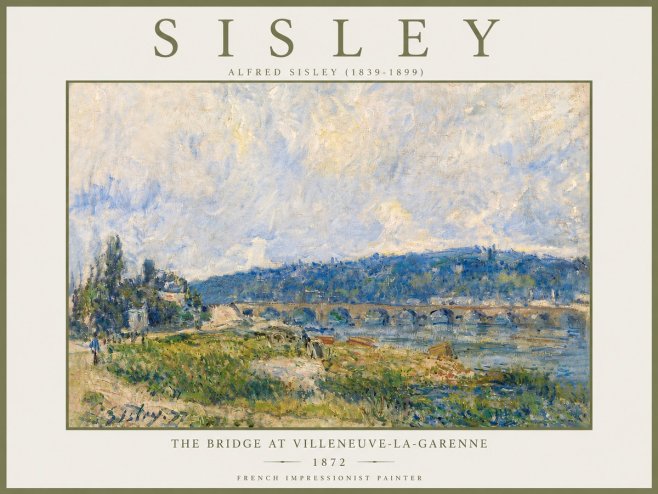 Sisley The Bridge at Villeneuve-la-garenne III No5 - Juliste