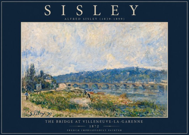 Sisley The Bridge at Villeneuve-la-garenne III No6 - Juliste