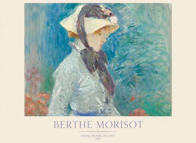 Berthe Morisot Young Woman in a Hat No1 - Juliste