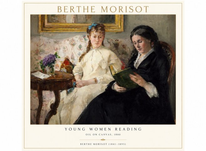 Berthe Morisot Young Women Reading No1 - Juliste