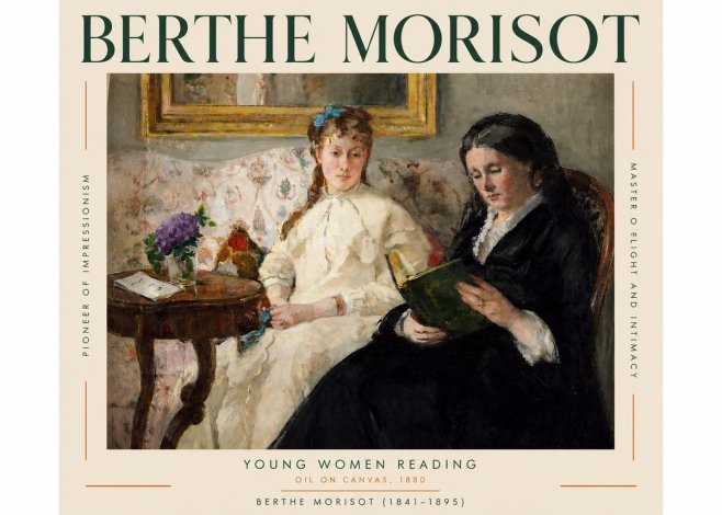 Berthe Morisot Young Women Reading No3 - Juliste
